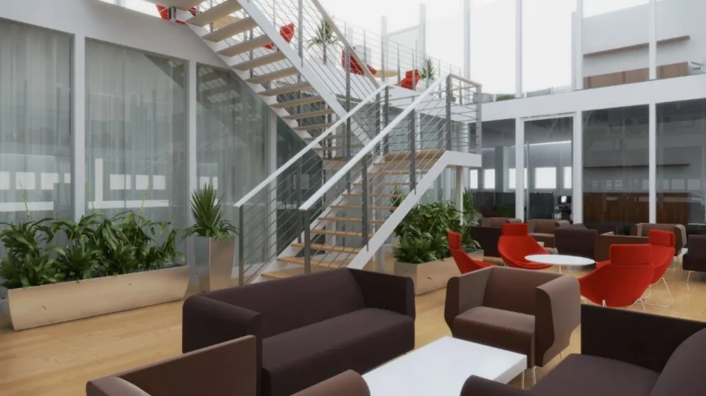 metal office staircase